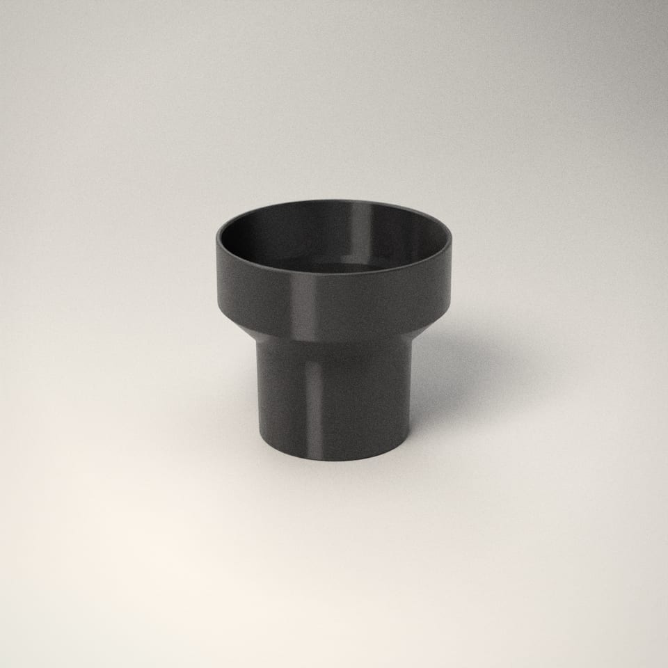 Jet Black Car Cup Holder Adapter (Made to Fit)