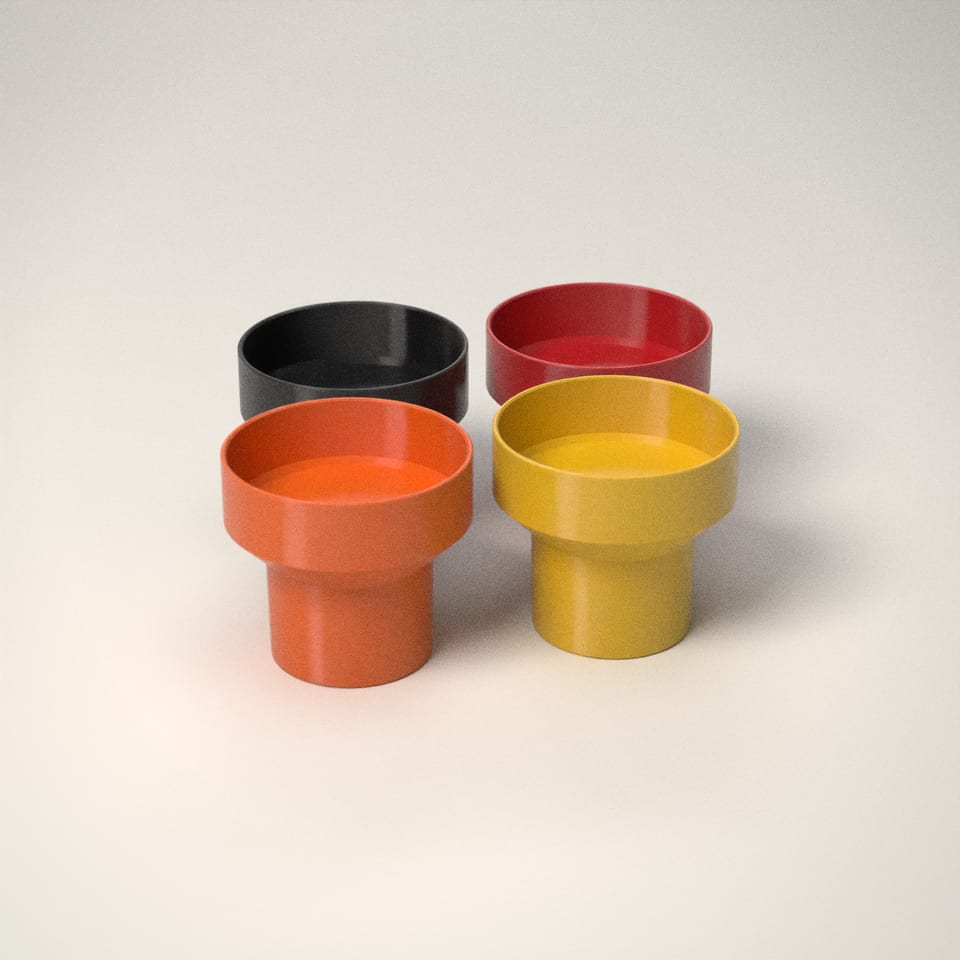 Car Cup Holder Adapter (Made to Fit) in 4 colours: Jet Black, Post-box Red, Hi-Vis Orange, Sunflower