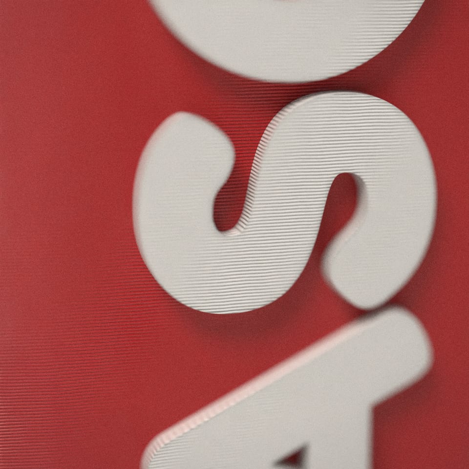 Close-up of the 'MASON' lettering, showing the fine 0.2 mm print layers