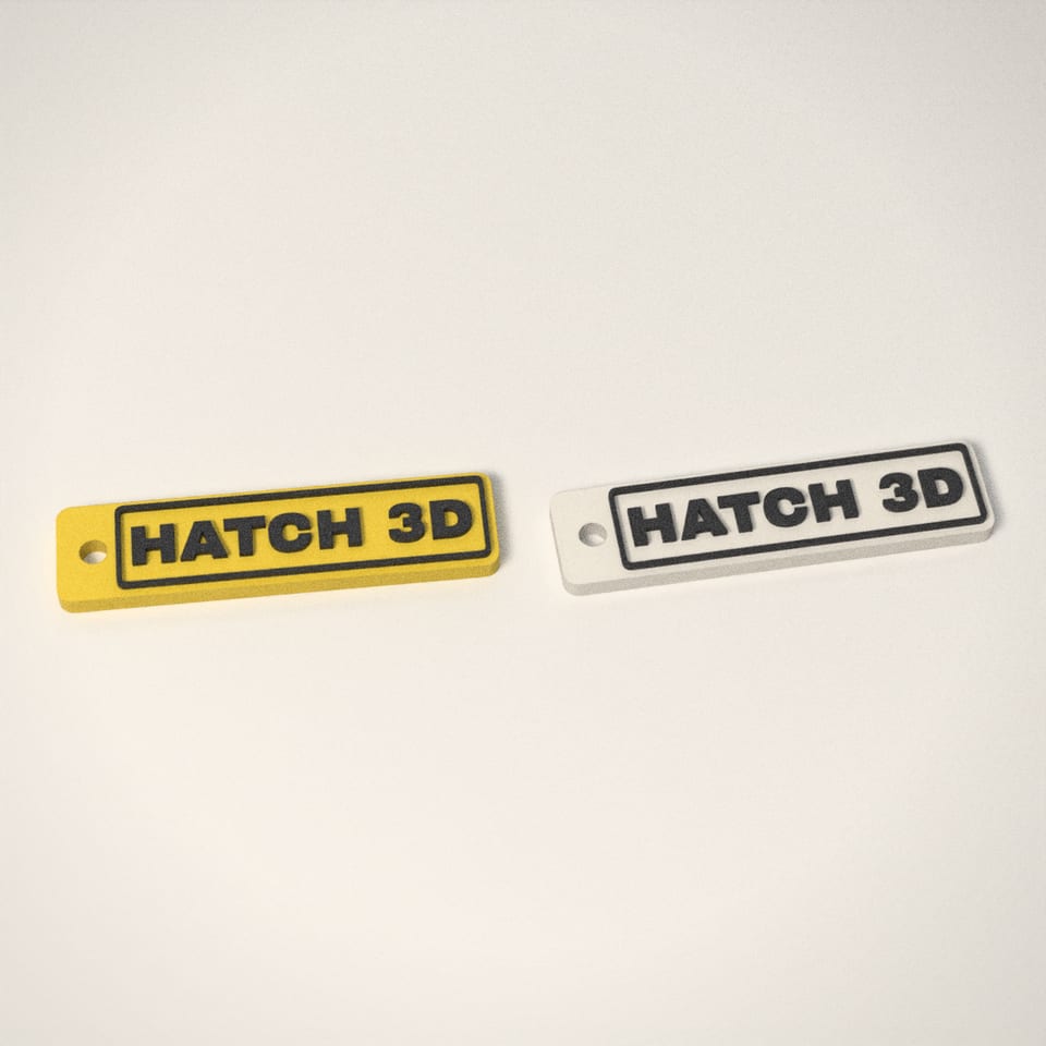 Number Plate Keyring in different colours